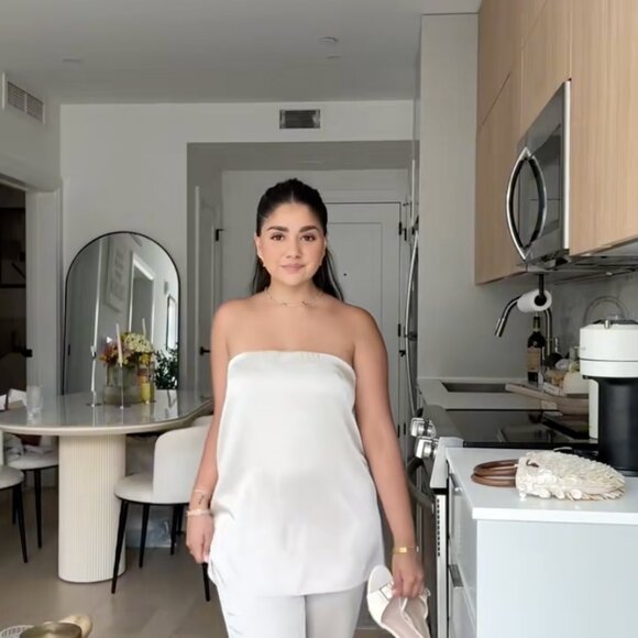 ZARA Strapless Satin Effect Top – Size XL – New without tags 🤍 - Picture 10 of 15